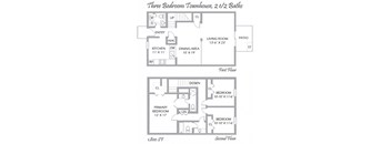 Three Bedroom 2 1/2 Bath Townhouse