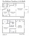 Two Bedrooms, 2 1/2 Baths Townhouse Two Bedrooms, 2 1/2 Baths Townhouse