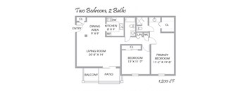 Two Bedroom Two Baths Apartment