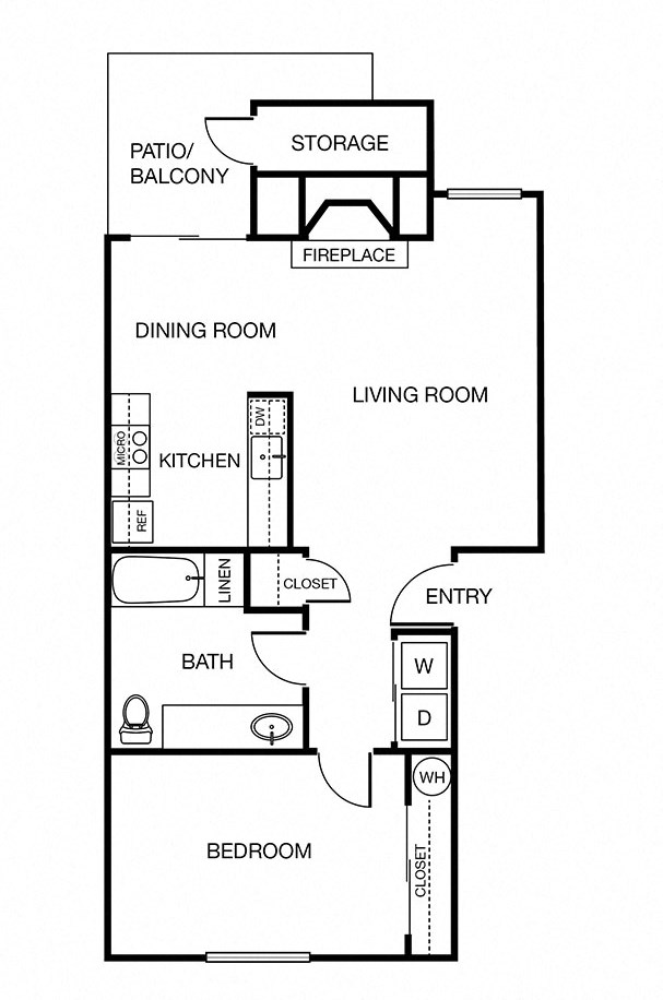 One Bedroom One Bath One Bedroom One Bath