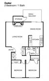Two Bedrooms One Bath Two Bedrooms One Bath