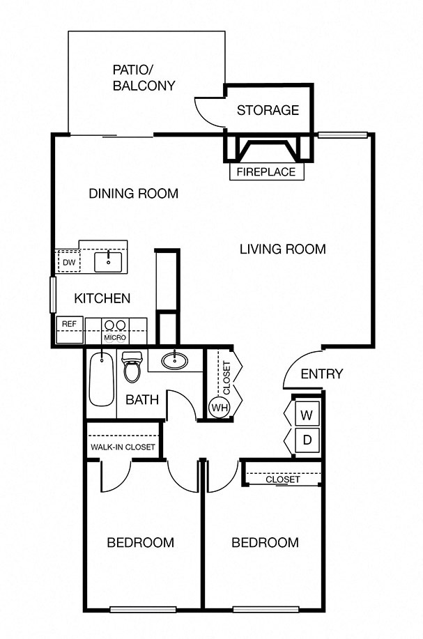 Two Bedrooms One Bath Two Bedrooms One Bath