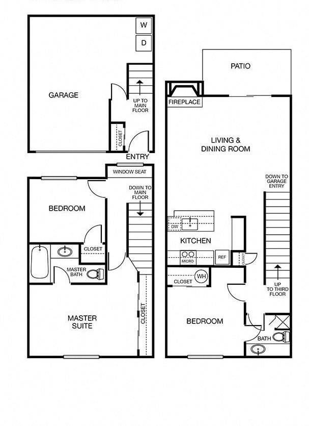 Three Bedroom Two Bath Townhouse Three Bedroom Two Bath Townhouse