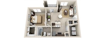 1 bedroom 1 bathroom patio balcony for rent Sonoma Grande Tulsa