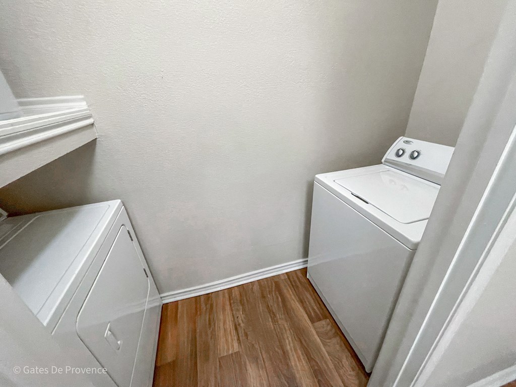 Full size washer and dryer connections at Gates de Provence Apartments, Dallas
