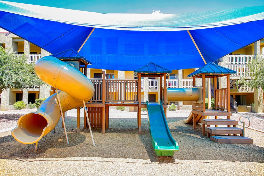 Outdoor play area at Pavilions at Pantano Apartments, Tucson, AZ