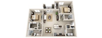 Sonoma Grande Two Bed Two Bath Apt For Rent Tulsa OK, Balcony, Washer and Dryer