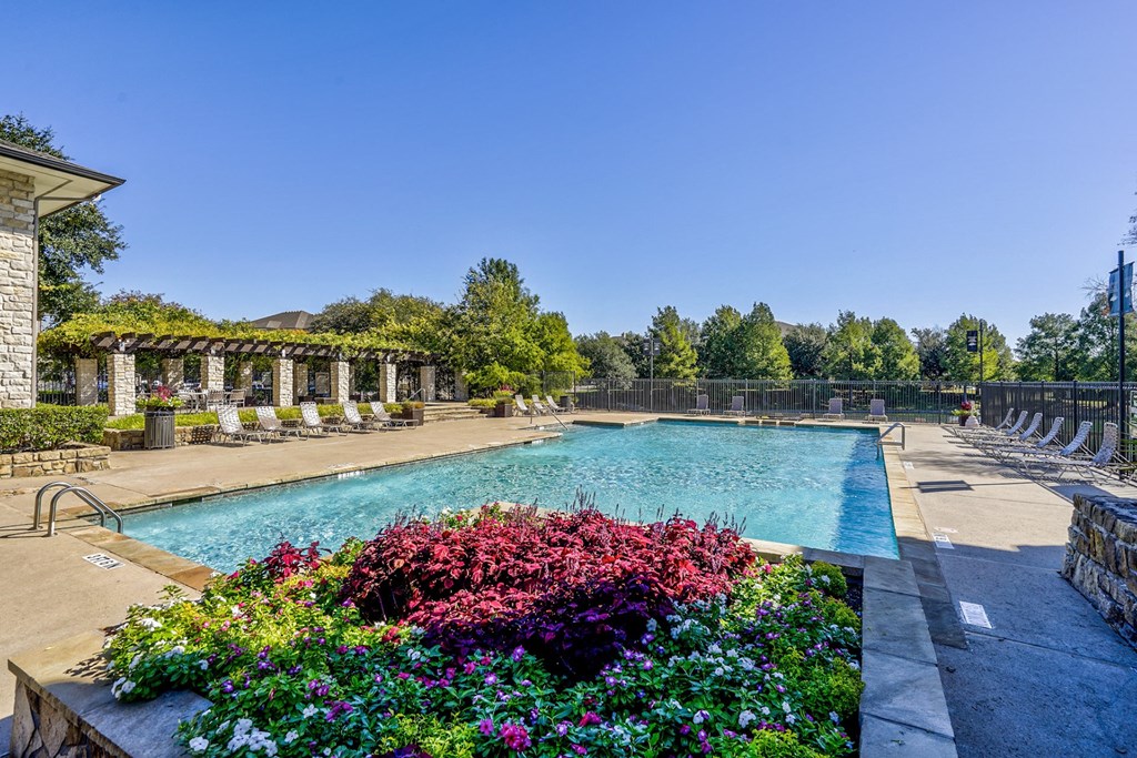 Community swimming pool at Cypress Lake at Stonebriar in Frisco, TX!