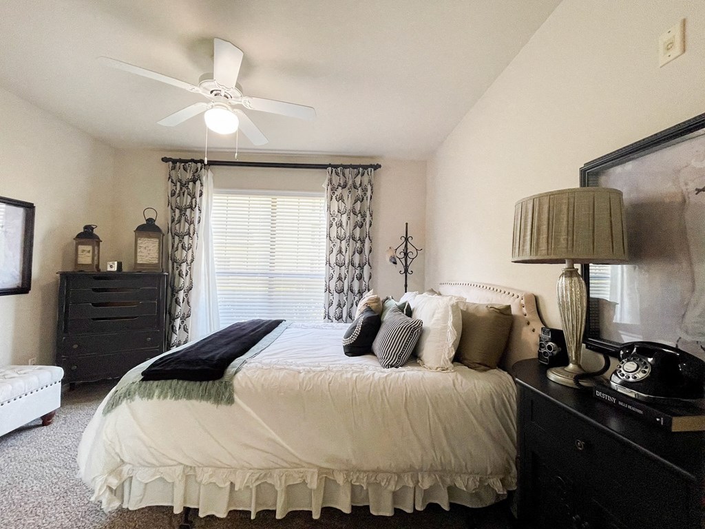 Bright and airy bedrooms at Cypress Lake at Stonebriar in Frisco, TX!
