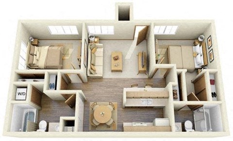 2 bed 2 bath at Country Club at Valley View - 55+ Senior Community Apartments, Las Vegas