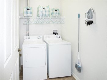 Spacious Laundry room full sized washer dryer Estancia Apartments for rent