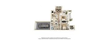 Plan A1 - 1 Bed 1 Bath