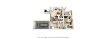 Plan A2 - 1 Bed 1 Bath