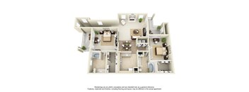 Plan B2 - 2 Bed 2 Bath