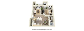 1 Bed 1 Bath - B