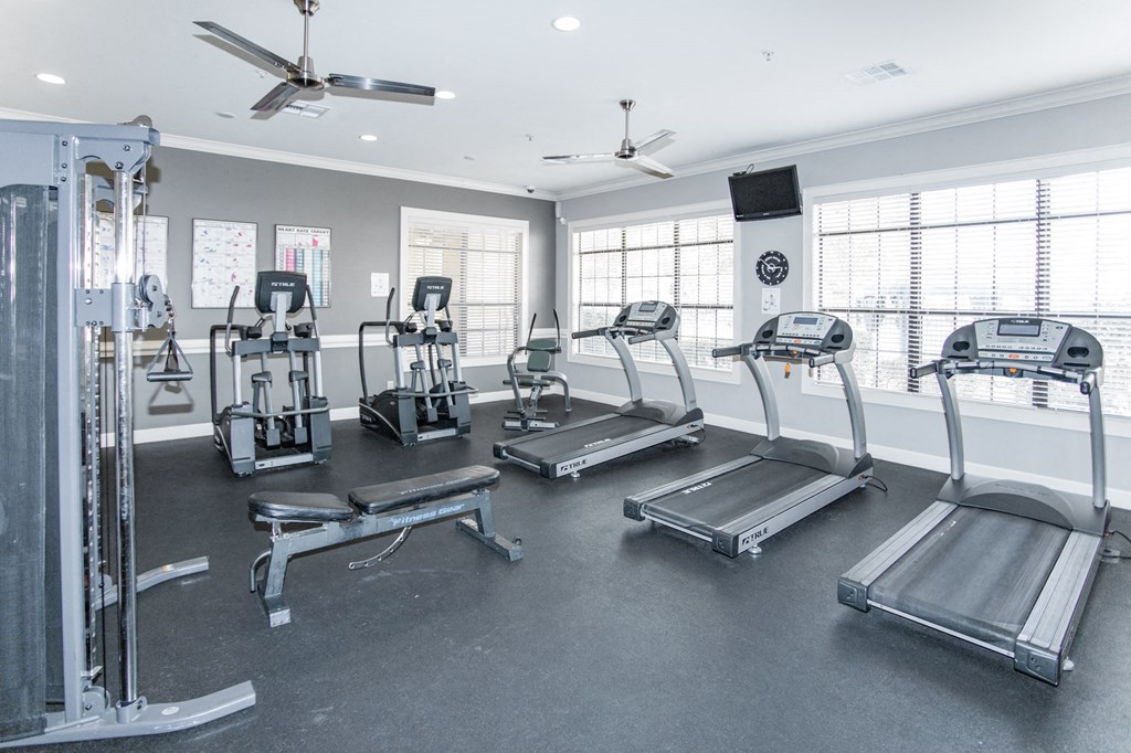 Fitness center with modern equipment at Sonoma Grande Apartments, Tulsa