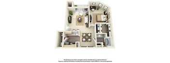 1 Bedroom 1 Bath Plan 3