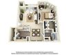 1 Bedroom 1 Bath Plan 3