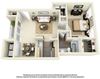 1 Bedroom 1 Bath Plan 6