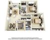 2 Bedroom 2 Bath Plan 1