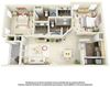 2 Bedroom 2 Bath Plan 2