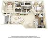 2 Bedroom 2 Bath Plan 3