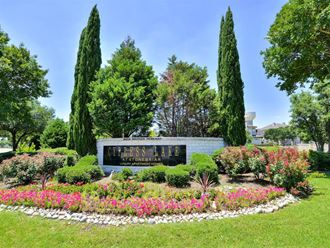 Front entrance of Cypress Lake at Stonebriar Apartments in Frisco, TX, For Rent. Now leasing 1, 2 and 3 bedroom apartments.