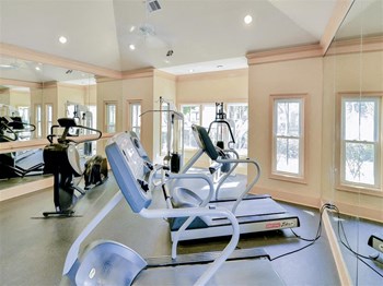 Cardio and weight training in fitness center at Saxony at Chase Oaks in North Plano, TX, For Rent. Now leasing 1, 2 and 3 bedroom apartments. - Photo Gallery 11