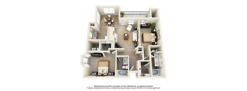 Bentley Place at Willow Bend offers  spacious 1, 2 & 3 Bedroom Apartments in Plano, TX! This is out 2 bedroom floor plan option!