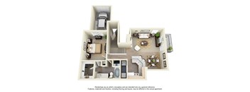 Bentley Place at Willow Bend offers  spacious 1, 2 & 3 Bedroom Apartments in Plano, TX! This is out 2 bedroom floor plan option!