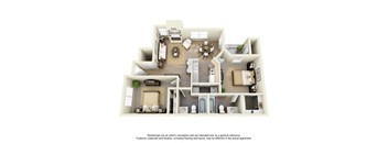 Bentley Place at Willow Bend offers  spacious 1, 2 & 3 Bedroom Apartments in Plano, TX! This is out 2 bedroom floor plan option!