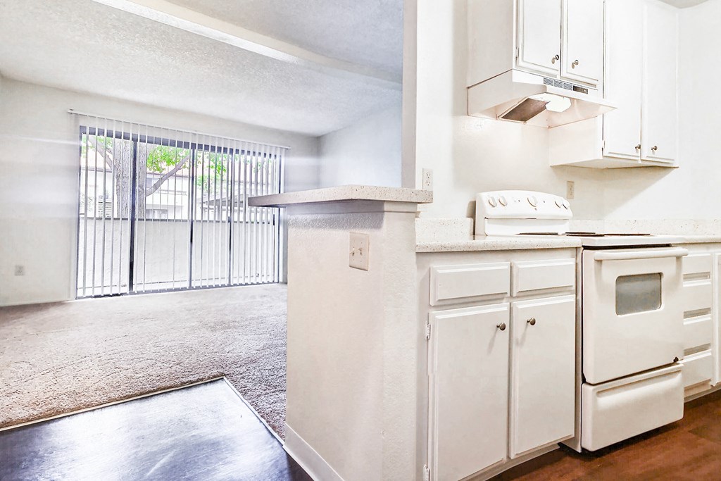 Large patio at Village Park Apartments in Encinitas, CA, For Rent. Now leasing 2 and 3 bedroom apartments.