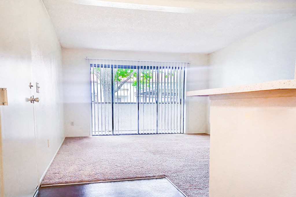 Spacious balcony at Village Park Apartments in Encinitas, CA, For Rent. Now leasing 2 and 3 bedroom apartments.