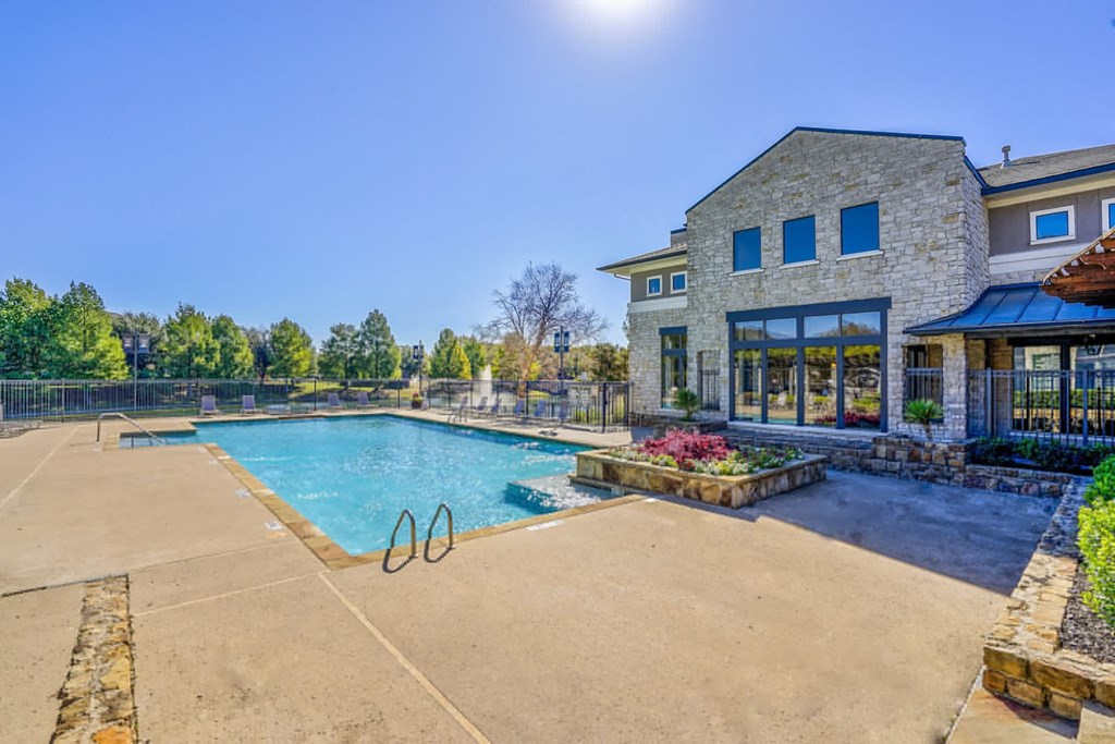 Community swimming pool at Cypress Lake at Stonebriar in Frisco, TX!