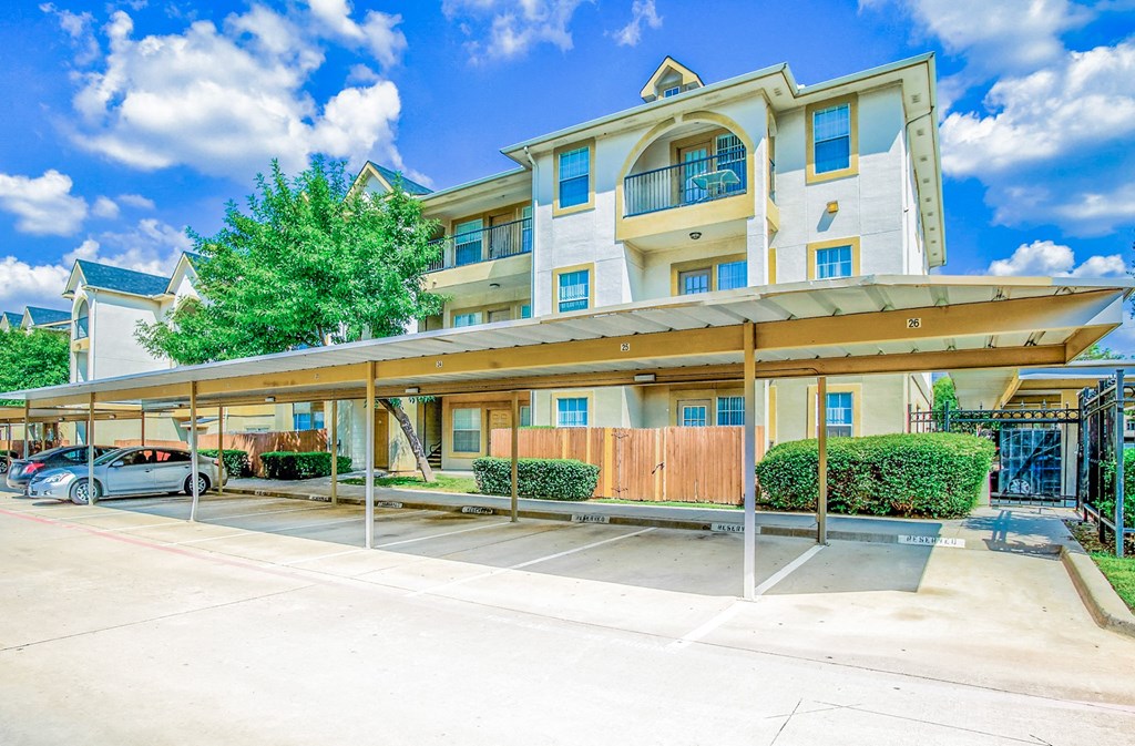 Covered carports at Tuscany Square, Dallas, TX, 75287