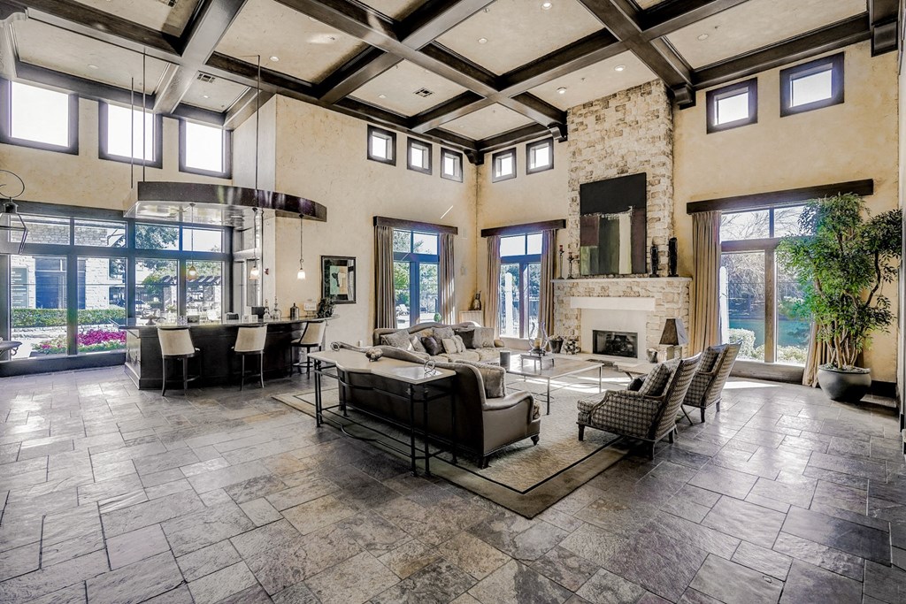 Light and bright leasing office at Cypress Lake at Stonebriar in Frisco, TX!