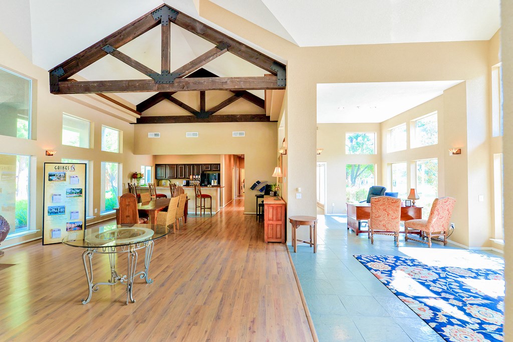 Spacious entry foyer of clubhouse at Winsted at Valley Ranch, Texas