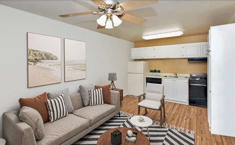 Spacious living spaces at La Hacienda Apartments in Tucson,  AZ!