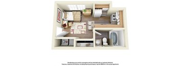 E2 Floor Plan at Tuscany Square, Dallas, 75287