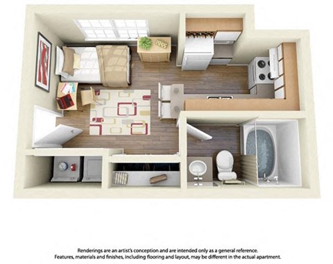 E2 Floor Plan at Tuscany Square, Dallas, 75287