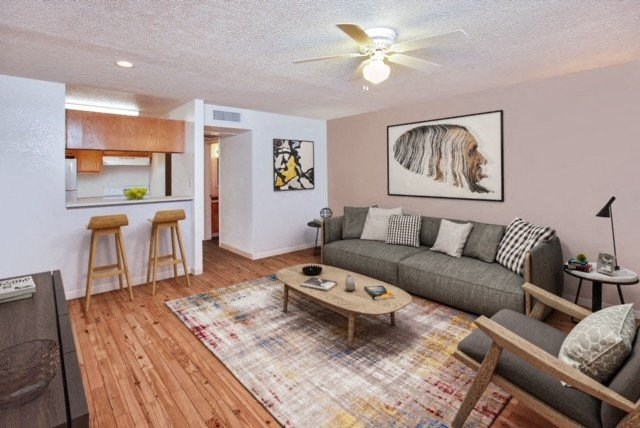 Bright and spacious living spaces at Pavilions at Pantano Apartments in Tucson, AZ!