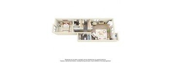 1B Deluxe 624sqft at Pavilions at Pantano Apartments, Tucson, AZ, Arizona
