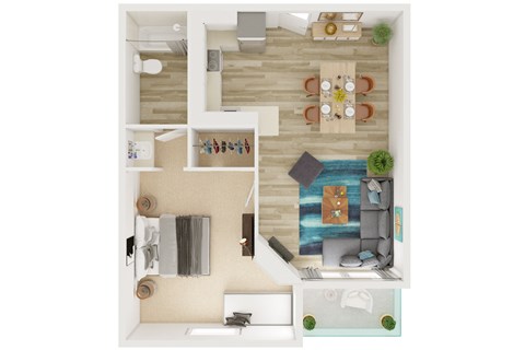 a floor plan of our studio apartment at university gardens