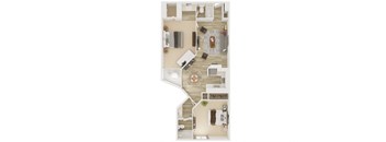 bedroom floor plan an in 1 bed 1 bath