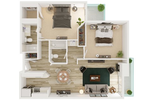 a floor plan of a 1 bedroom apartment at the crossings at white marsh apartments, transparent p