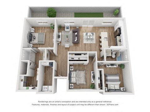 a 2 bedroom floor plan with a bathroom and a balcony