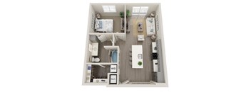 a 2 bedroom192 sq ft floor plan