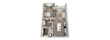 a 1 bedroom floor plan  the residences atmask