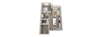 a1 floor plan  1 bedroom with 2 baths  119