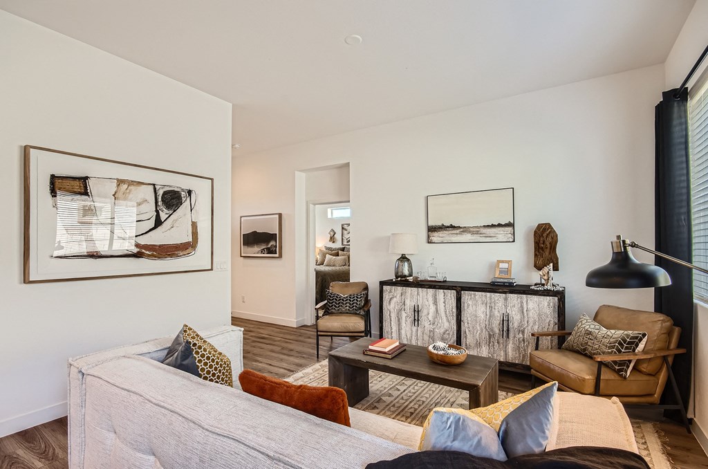 Soft and Refreshing Living Room at Hampton Meridian, Apache Junction, AZ, Arizona